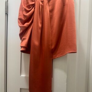Jonathan Simkhai Asymmetrical Terracotta Skirt